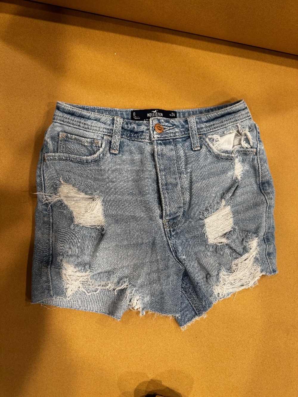 Hollister Mom Light Blue Jean Shorts